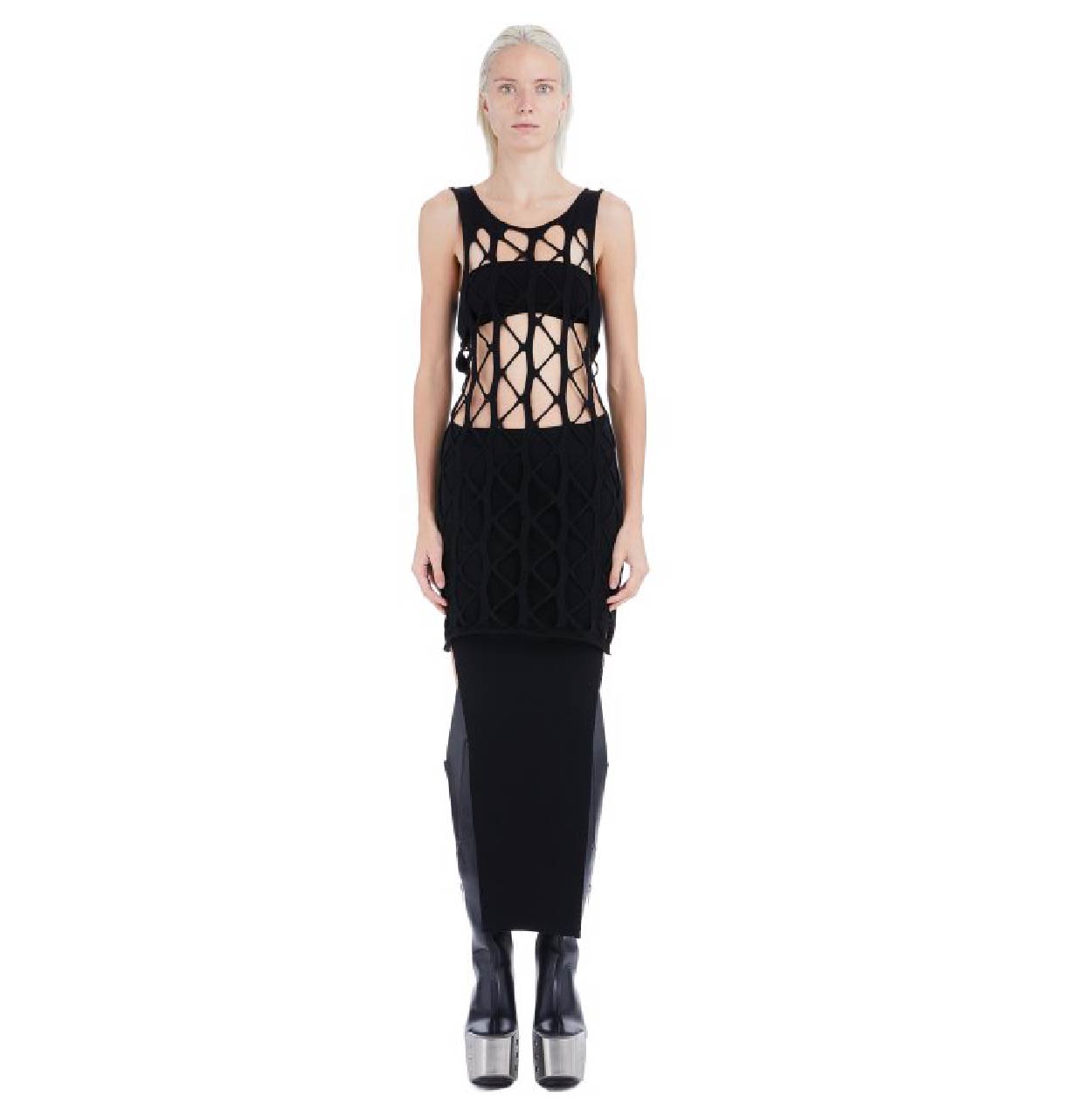 Jonathan Simkhai – Macrame Knit Asymmetric Dress – Fashion Fights Cancer
