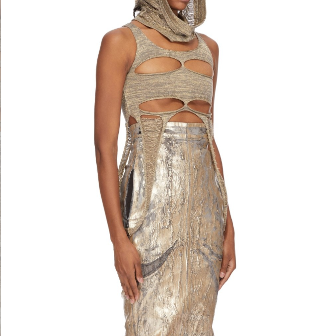 Rick Owen-Tanja Cropped Tank Top